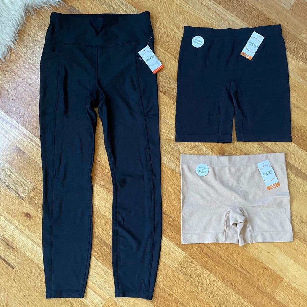 Jockey NEW 7/8 Leggings & 2 Pairs Skimmies Slipshorts Lot Bundle